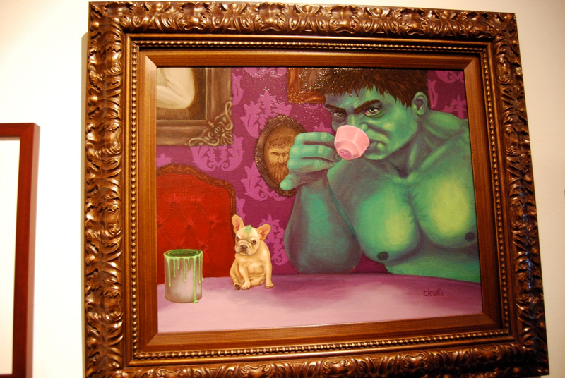 Illustration for article titled Trippy Re-Interpretations of Stan Lee's Comic Book Characters at Art Show